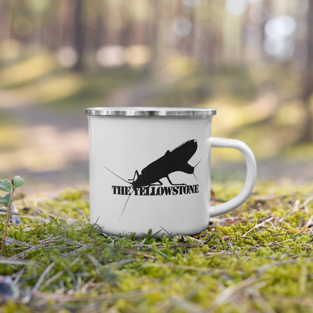 Yellowstone River Salmonfly Enamel Camp Mug