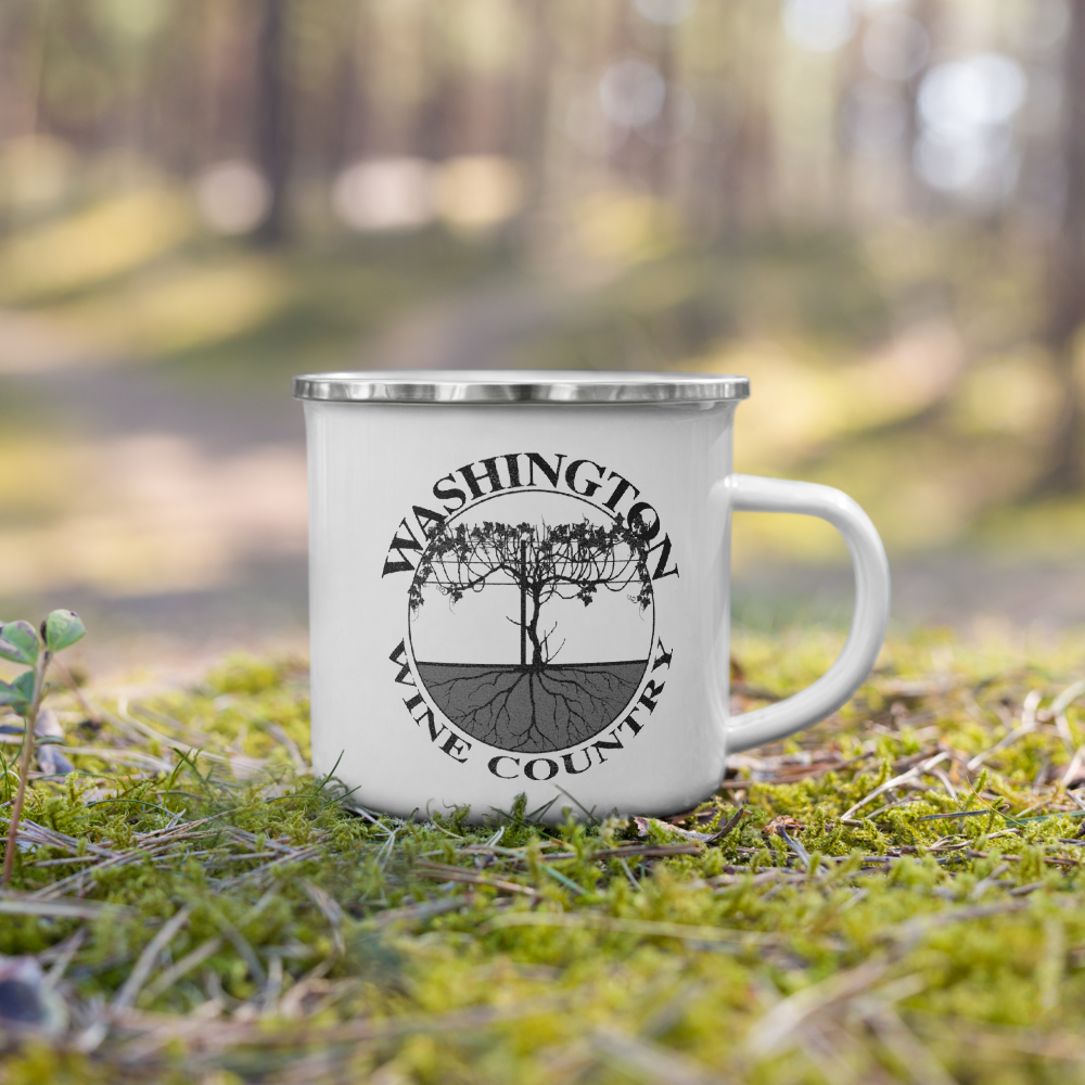 Washington Wine Country Enamel Camp Mug - Small 12oz