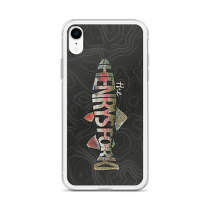 Henrys Fork Rainbow Trout Topo iPhone Case
