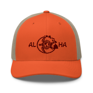 Hawaiian Islands Sea Turtle  - Retro Trucker Hat