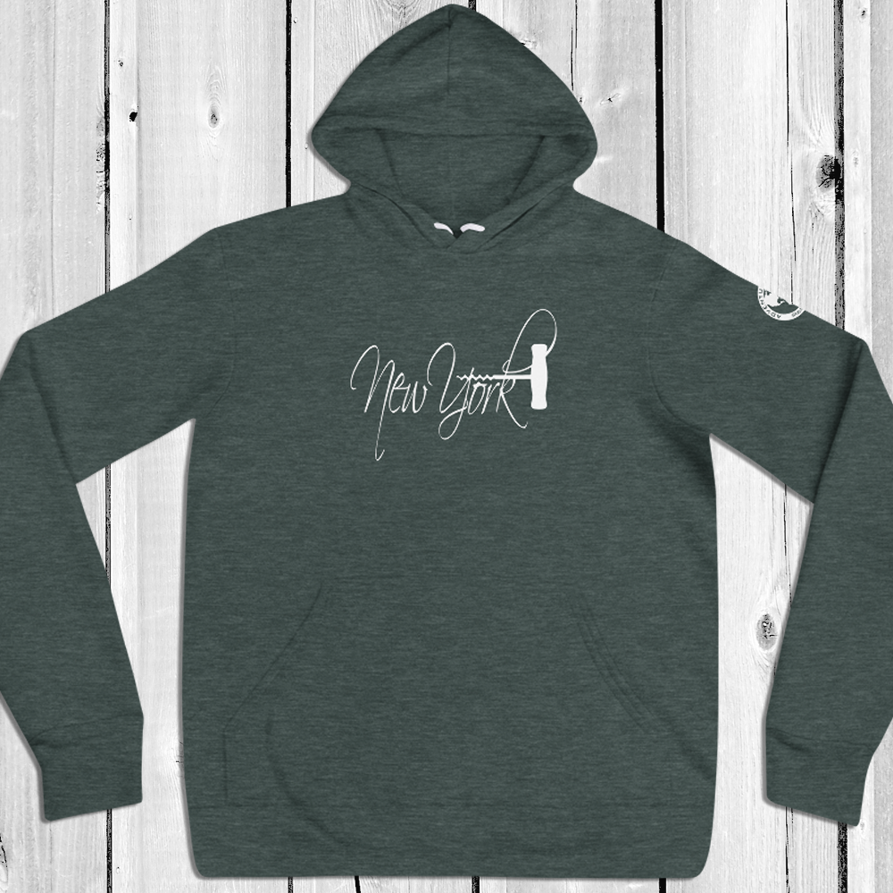 New York Wine Corkscrew Hoodie - Lightweight Relaxed Fit