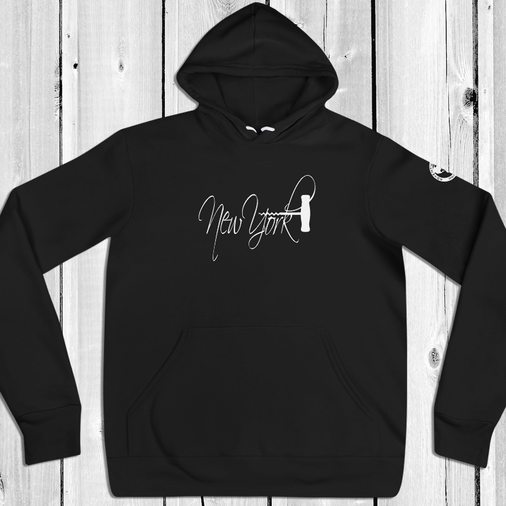 New York Wine Corkscrew Hoodie - Lightweight Relaxed Fit